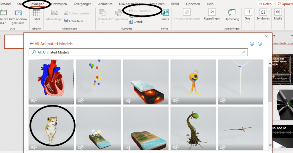 3D-model in PowerPoint invogen